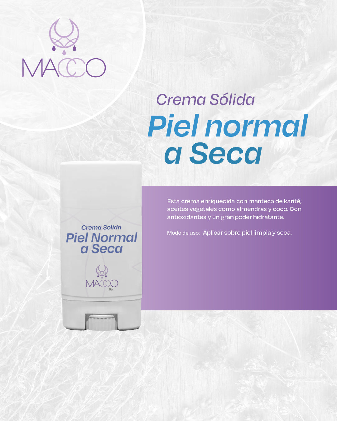 Crema sólida Piel Normal a Seca